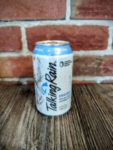 Can of Talking Rain sparkling water